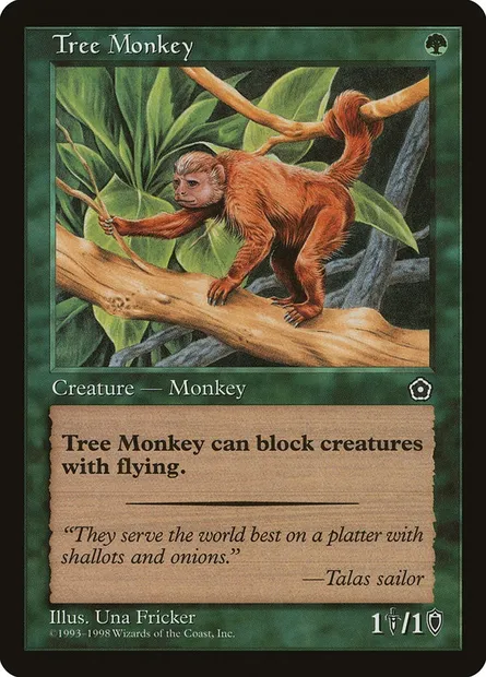 Tree Monkey, Magic card P02 148 — Portal Second Age set