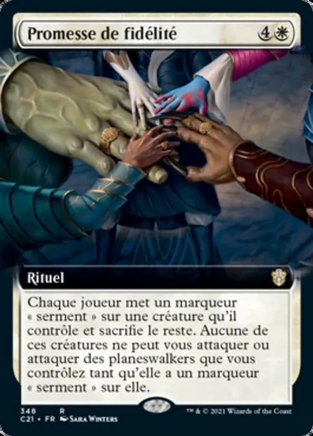 Promesse de fidélité, carte Magic C21 348 — extension Commander 2021