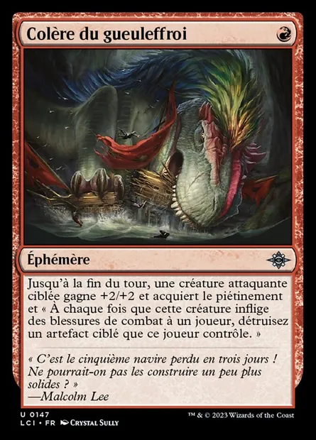 Colère du gueuleffroi, carte Magic LCI 147 — extension The Lost Caverns of Ixalan