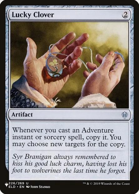 Lucky Clover, Magic card PLST ELD-226 — The List set