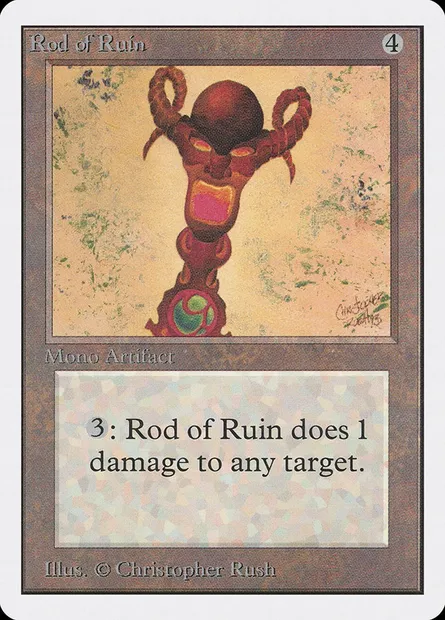 Rod of Ruin, Magic card 2ED 269 — Unlimited Edition set