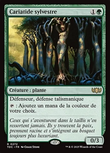 Cariatide sylvestre, carte Magic TDC 272 — extension Tarkir: Dragonstorm Commander