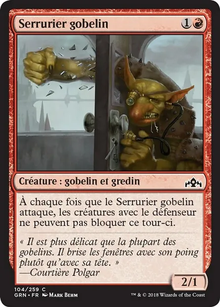Serrurier gobelin, carte Magic GRN 104 — extension Les Guildes de Ravnica