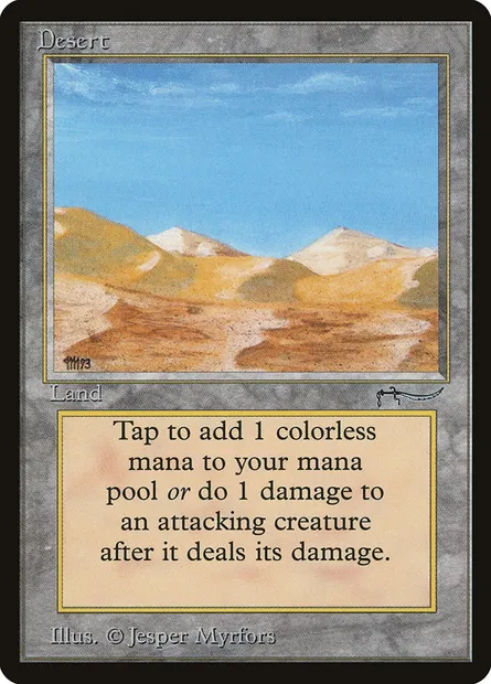 Désert, carte Magic ARN 72 — extension Arabian Nights