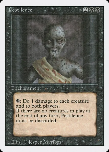 Pestilence, Magic card 3ED 122 — Revised Edition set
