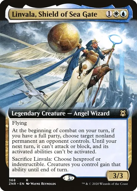 Linvala, Shield of Sea Gate, Magic card ZNR 368 — Zendikar Rising set