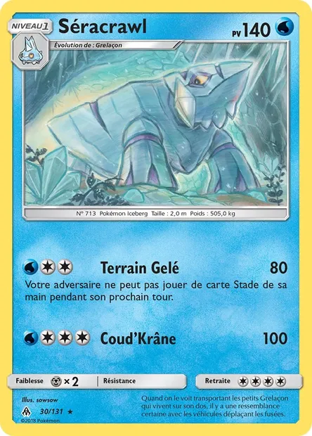 Séracrawl, carte Pokémon FLI 30 — extension Lumière Interdite
