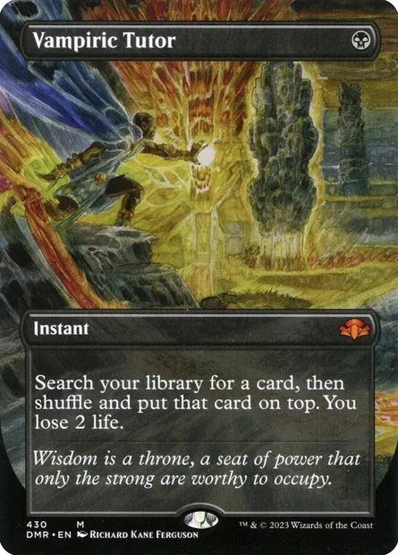 Vampiric Tutor, Magic card DMR 430 — Dominaria Remastered set