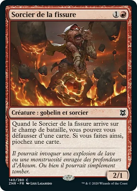 Sorcier de la fissure, carte Magic ZNR 140 — extension Renaissance de Zendikar