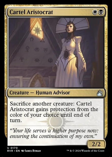 Cartel Aristocrat, Magic card RVR 170 — Ravnica Remastered set