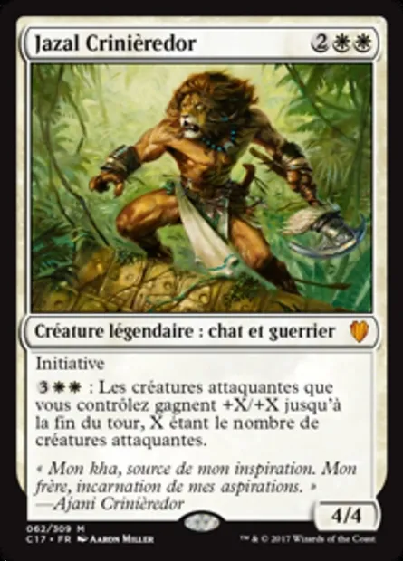 Jazal Crinièredor, carte Magic C17 62 — extension Commander 2017