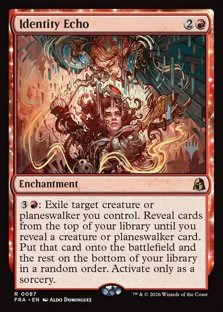 Écho d'identité, carte Magic PFRA 87p — extension Reality Fracture Promos