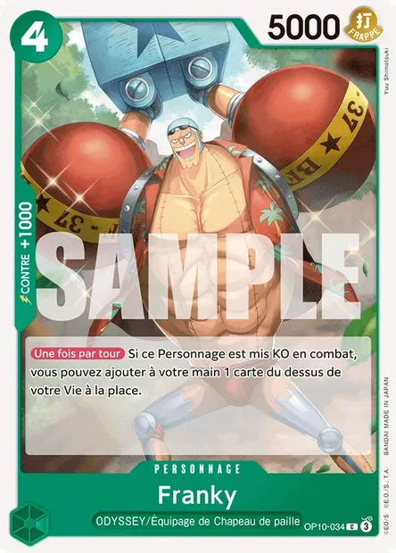 Franky, carte One Piece OP10-034 — extension SANG ROYAL