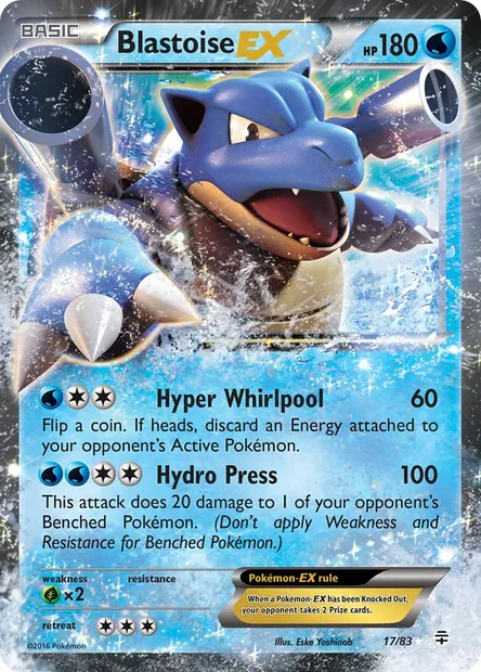 Blastoise EX, Pokémon card GEN 17 — Generations set