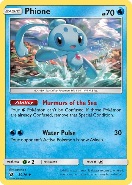 Phione, Pokémon card DRM 30 — Dragon Majesty set