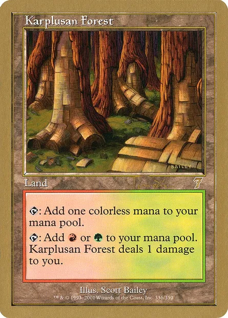 Forêt de Karpluse, carte Magic WC01 jt336 — extension World Championship Decks 2001