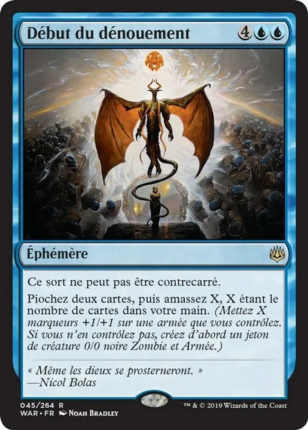 Début du dénouement, carte Magic WAR 45 — extension La guerre des Planeswalkers