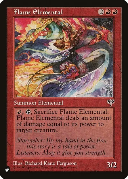 Flame Elemental, Magic card PLST MIR-175 — The List set