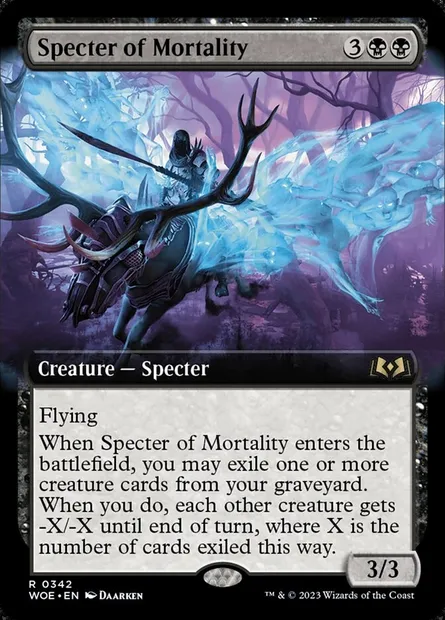 Specter of Mortality, Magic card WOE 342 — Wilds of Eldraine set