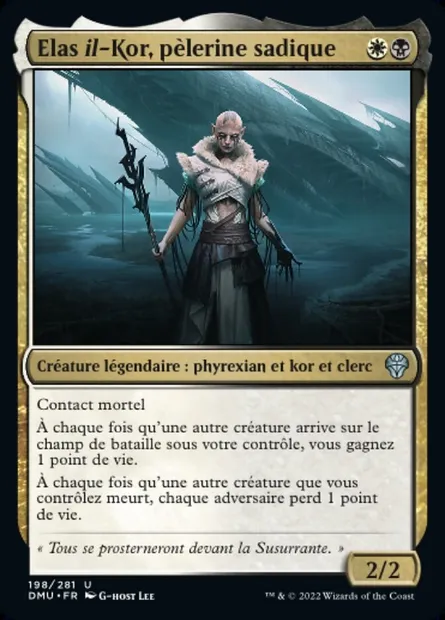 Elas il-Kor, pèlerine sadique, carte Magic DMU 198 — extension Dominaria Uni