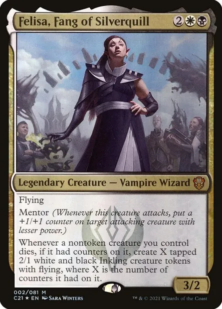 Felisa, Fang of Silverquill, Magic card C21 2 — Commander 2021 set