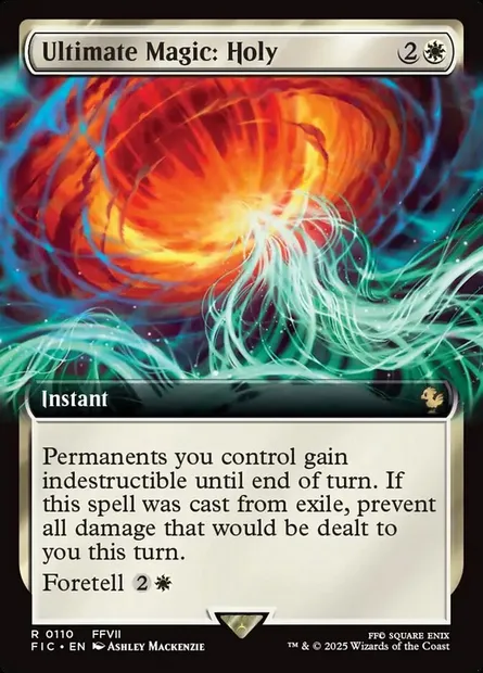 Ultimate Magic: Holy, Magic card FIC 110 — Final Fantasy Commander set
