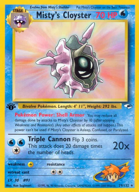 Misty's Cloyster, carte Pokémon GH 29 — extension Gym Heroes