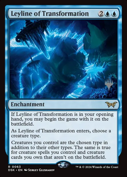 Ligne ley de transformation, carte Magic PDSK 63p — extension Duskmourn: House of Horror Promos