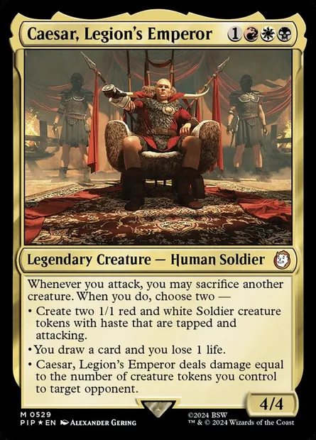 Caesar, Legion's Emperor, Magic card PIP 529 — Fallout set