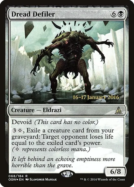 Dread Defiler, Magic card POGW 68s — Oath of the Gatewatch Promos set