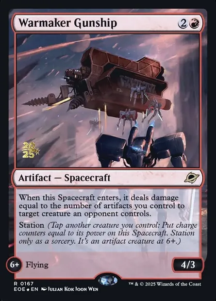 Warmaker Gunship, Magic card PEOE 167s — Edge of Eternities Promos set