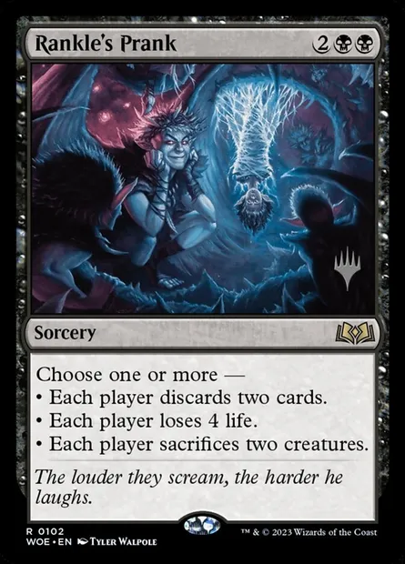 Rankle's Prank, Magic card PWOE 102p — Wilds of Eldraine Promos set