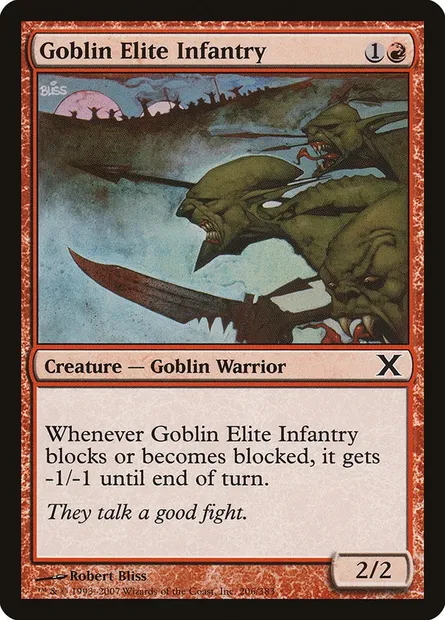 Goblin Elite Infantry, Magic card 10E 206 — Tenth Edition set