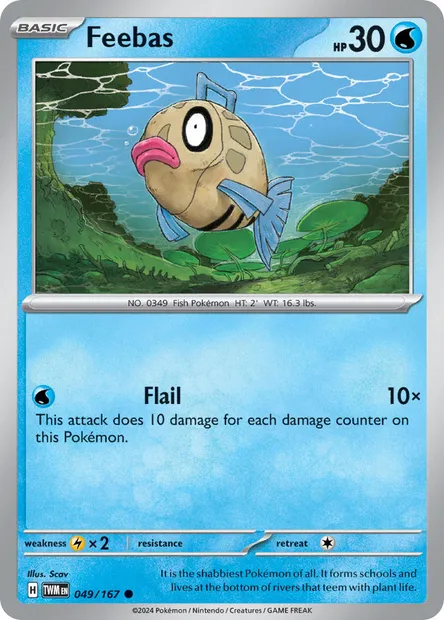 Feebas, Pokémon card TWM 049 — Twilight Masquerade set