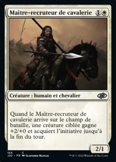 Maître-recruteur de cavalerie, carte Magic J22 165 — extension Jumpstart 2022