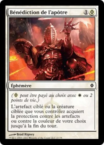 Bénédiction de l'apôtre, carte Magic NPH 2 — extension La Nouvelle Phyrexia