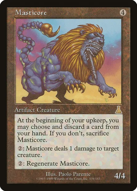 Masticore, carte Magic UDS 134 — extension Destinée d'Urza