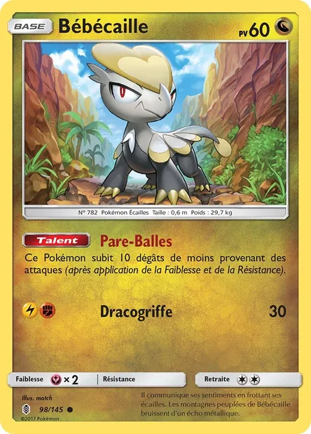 Bébécaille, carte Pokémon GRI 98 — extension Gardiens Ascendants