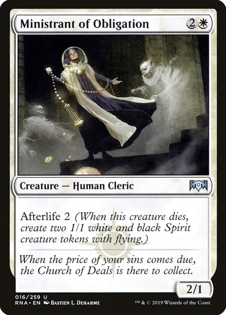 Ministrant of Obligation, Magic card RNA 16 — Ravnica Allegiance set