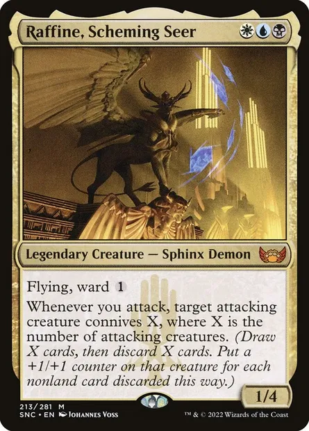 Raffine, Scheming Seer, Magic card SNC 213 — Streets of New Capenna set