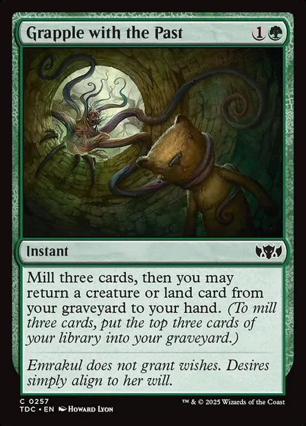 Grapple with the Past, Magic card TDC 257 — Tarkir: Dragonstorm Commander set