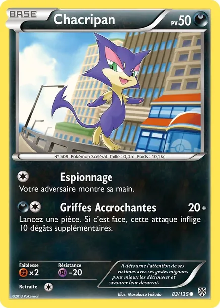 Chacripan, carte Pokémon PLS 83 — extension Tempète Plasma