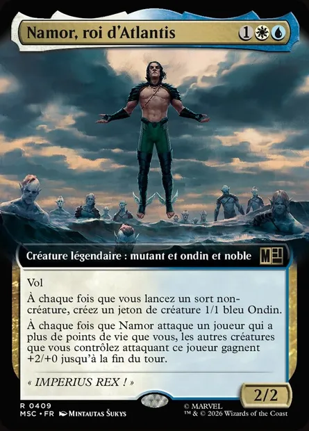 Namor, roi d'Atlantis, carte Magic MSC 409 — extension Marvel Super Heroes Commander