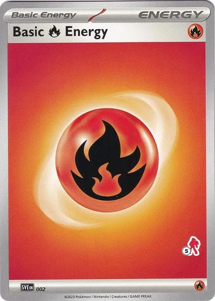 Basic Fire Energy, Pokémon card BA24 002-5 — Battle Academy 2024 set