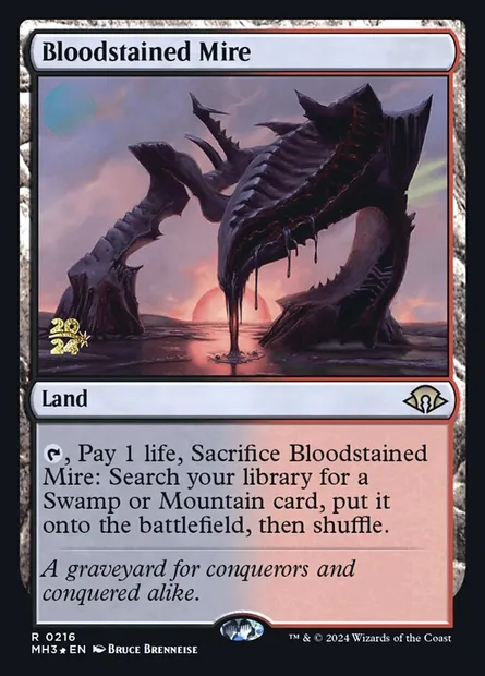 Bloodstained Mire, Magic card PMH3 216s — Modern Horizons 3 Promos set