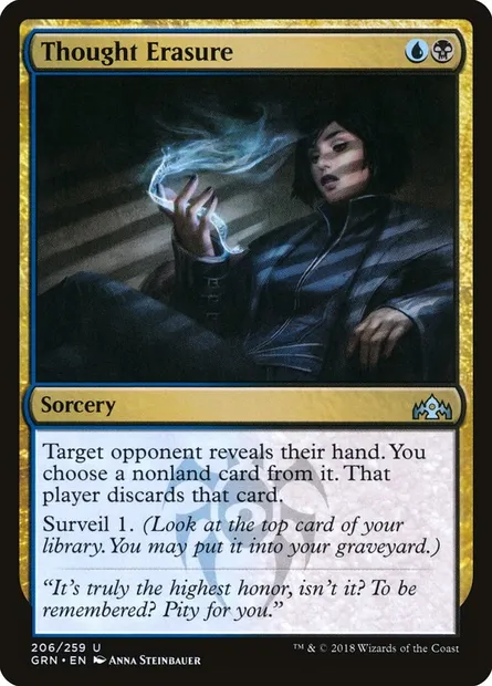 Thought Erasure, Magic card GRN 206 — Guilds of Ravnica set