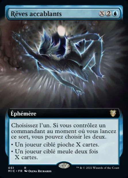 Rêves accablants, carte Magic MIC 51 — extension Midnight Hunt Commander