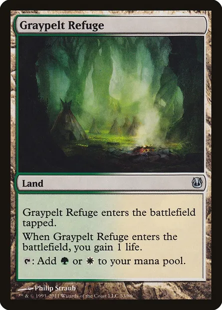 Graypelt Refuge, Magic card DDH 33 — Duel Decks: Ajani vs. Nicol Bolas set