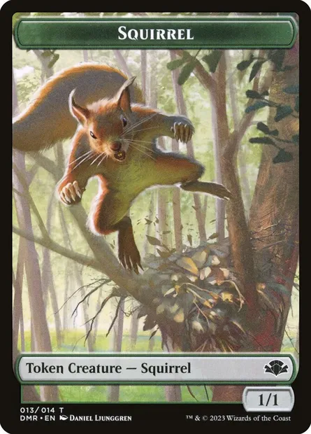 Squirrel, carte Magic TDMR 13 — extension Dominaria Remastered Tokens