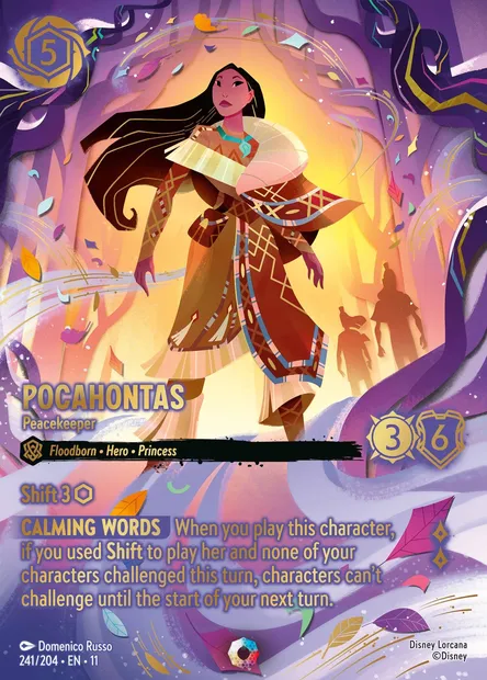 Pocahontas - Peacekeeper, Disney Lorcana card CH11-241 — Winterspell set